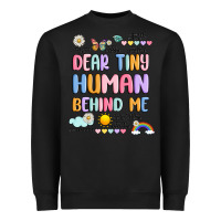 Black dear tiny human behind me Heavyweight Sweatshirt - JahusDesignShop