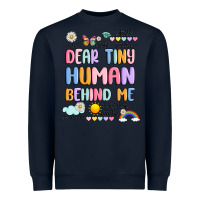 Navy dear tiny human behind me Heavyweight Sweatshirt - JahusDesignShop