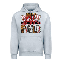 Heather Grey my heart is on that field baseball Urban Hoodie - RanaPortraitStore