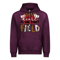 Mauve Wine my heart is on that field baseball Urban Hoodie - RanaPortraitStore