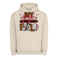 Pigment French Oak my heart is on that field baseball Urban Hoodie - RanaPortraitStore