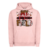 Pigment Salmon my heart is on that field baseball Urban Hoodie - RanaPortraitStore
