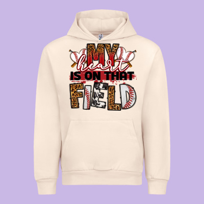 My Heart Is On That Field Baseball Urban Hoodie Designed By Ranaportraitstore