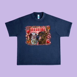 Valentine Heifers Urban Heavy Tee Designed By Ranaportraitstore