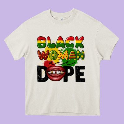 Black Woman Are Dope Heavy Core Tee Designed By Cowgirlartshop