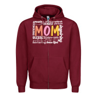 Burgundy mom Zipper Hoodie - JahusDesignShop