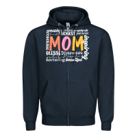 Navy mom Zipper Hoodie - JahusDesignShop