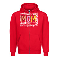 Red mom Zipper Hoodie - JahusDesignShop