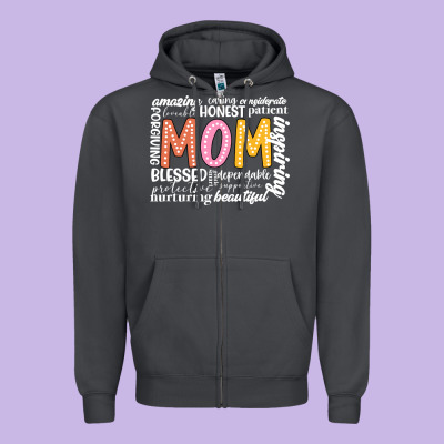 Mom Zipper Hoodie Designed By Jahusdesignshop