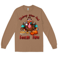 Toasted Coconut turkey wine and feelin fine Long Sleeve Tee - BundleAndBundleShop