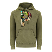 Vintage Olive farm life alphabet lowercase letters p Vintage Hoodie - BundleAndBundleShop