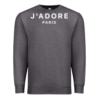 Charcoal Heather j adore paris Premium Sweatshirt - baoMotion