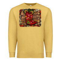 Antique Gold cowboy boots christmas Premium Sweatshirt - JahusDesignShop