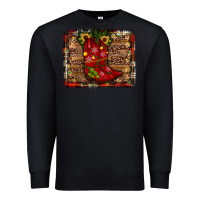Black cowboy boots christmas Premium Sweatshirt - JahusDesignShop