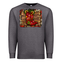 Charcoal Heather cowboy boots christmas Premium Sweatshirt - JahusDesignShop