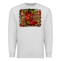 Dove Grey cowboy boots christmas Premium Sweatshirt - JahusDesignShop