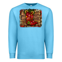 Ocean Blue cowboy boots christmas Premium Sweatshirt - JahusDesignShop