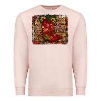Pale Pink cowboy boots christmas Premium Sweatshirt - JahusDesignShop