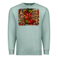 Seafoam cowboy boots christmas Premium Sweatshirt - JahusDesignShop