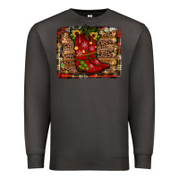 Smoke cowboy boots christmas Premium Sweatshirt - JahusDesignShop