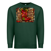Sports Green cowboy boots christmas Premium Sweatshirt - JahusDesignShop
