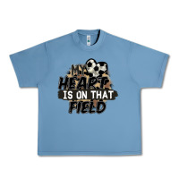 Pebble Blue my heart is on that field soccer Urban Heavy Tee - FaDigitalArtStudio