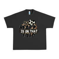Pigment Black my heart is on that field soccer Urban Heavy Tee - FaDigitalArtStudio
