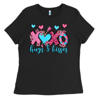 Black xoxo hugs and kisses olivia Ladies Tee - OliviaCreatesArt