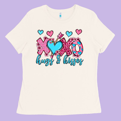 Xoxo Hugs And Kisses Olivia Ladies Tee Designed By Oliviacreatesart