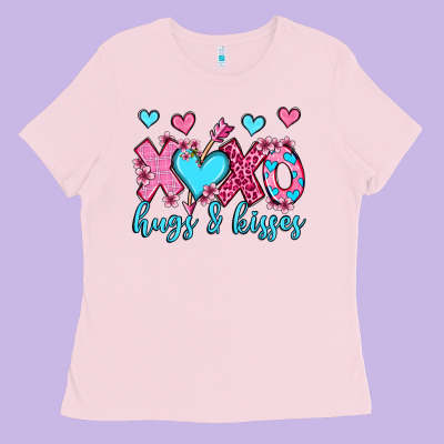 Xoxo Hugs And Kisses Olivia Ladies Tee Designed By Oliviacreatesart