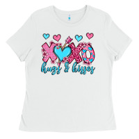 White xoxo hugs and kisses olivia Ladies Tee - OliviaCreatesArt