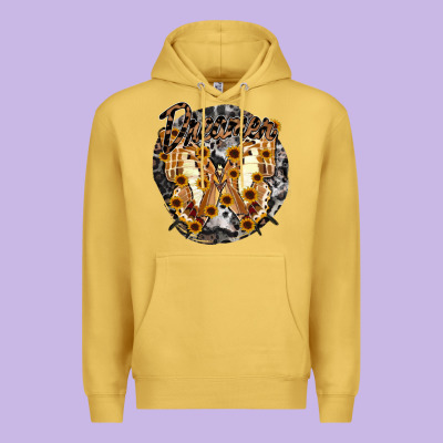Dreamer Butterfly Premium Hoodie Designed By Racoondesign