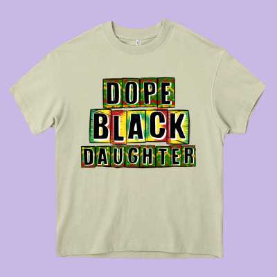 Dope Black Daughter Heavy Core Tee Designed By Cowgirlartshop