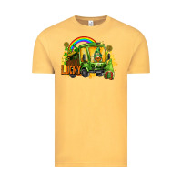 Vintage Mustard lucky gnomes truck St. Patrick's Day Vintage Tee - FaDigitalArtStudio