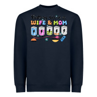 Navy battery life of a wife & mom Heavyweight Sweatshirt - JahusDesignShop