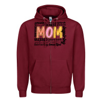 Burgundy mom Zipper Hoodie - JahusDesignShop