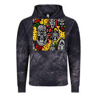 Cloud Black african masks colorful seamless pattern Vintage Hoodie - BundleAndBundleShop