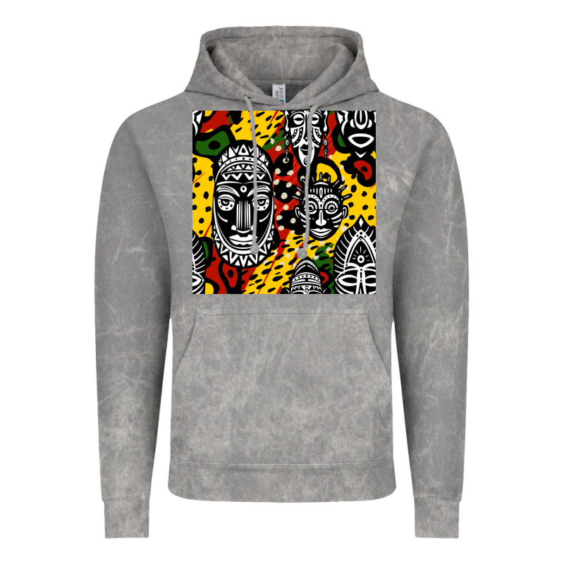 African Masks Colorful Seamless Pattern Vintage Hoodie by BundleAndBundleShop | Teevron
