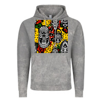 Cloud Rock african masks colorful seamless pattern Vintage Hoodie - BundleAndBundleShop