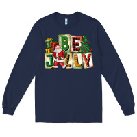 Navy be jolly santa christmas Long Sleeve Tee - FaDigitalArtStudio