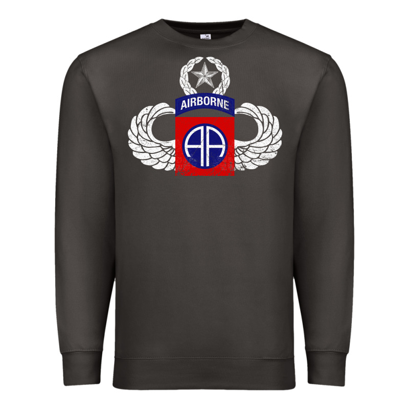 82nd Airborne Div Parachutist Wings And Patch - Distressed Premium Sweatshirt by baoMotion | Teevron