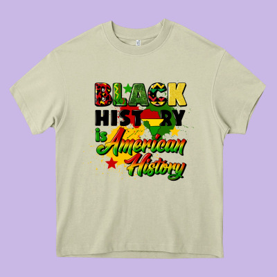 Black History Is American History Heavy Core Tee Designed By Cowgirlartshop