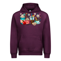Mauve Wine teacher coffee cups Urban Hoodie - RanaPortraitStore