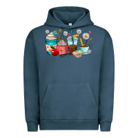 Pigment Midnight Navy teacher coffee cups Urban Hoodie - RanaPortraitStore