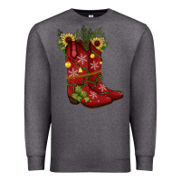 Charcoal Heather Christmas boots Premium Sweatshirt - JahusDesignShop