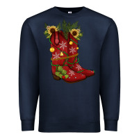 Navy Christmas boots Premium Sweatshirt - JahusDesignShop