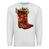 Oatmeal Heather Christmas boots Premium Sweatshirt - JahusDesignShop
