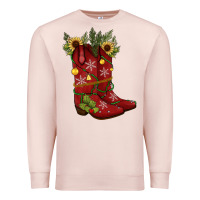 Pale Pink Christmas boots Premium Sweatshirt - JahusDesignShop