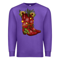 Purple Christmas boots Premium Sweatshirt - JahusDesignShop