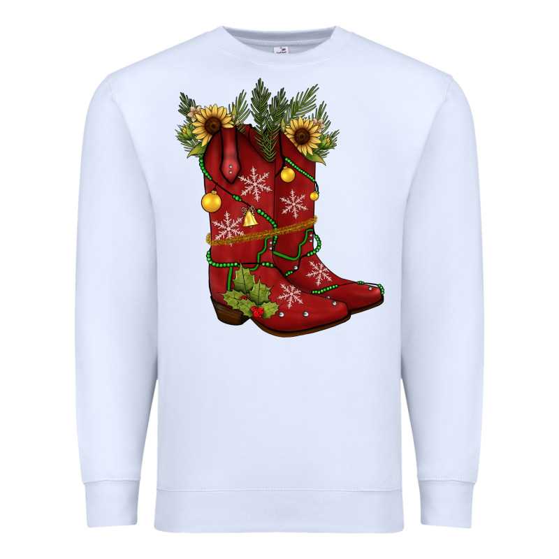 Christmas Boots Premium Sweatshirt by JahusDesignShop | Teevron